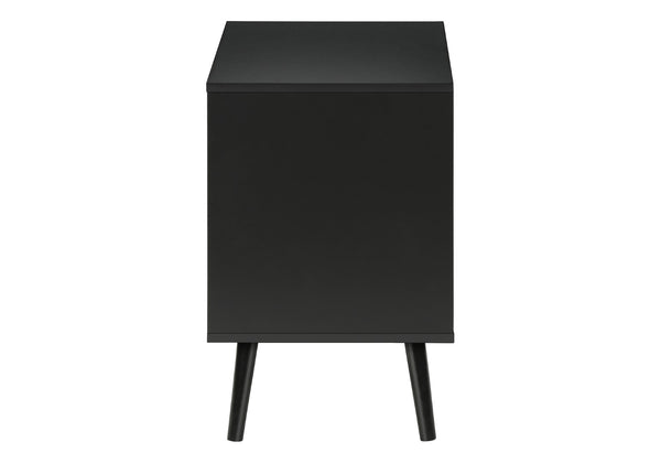 English Elm Accent Side Table Rustic Grey Laminate Compact Storage Cabinet Transitional Bedroom Black B2710P461705