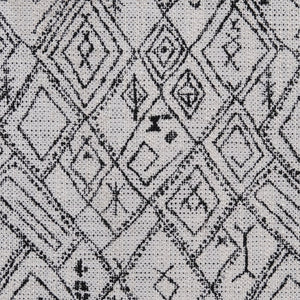 English Elm Wallace & Bay - Black Abstract Ottoman Mid-Century Modern Engineered Wood Accent Bench in Petroglyph Black, Easy Care, 26.8"L B2709P212470