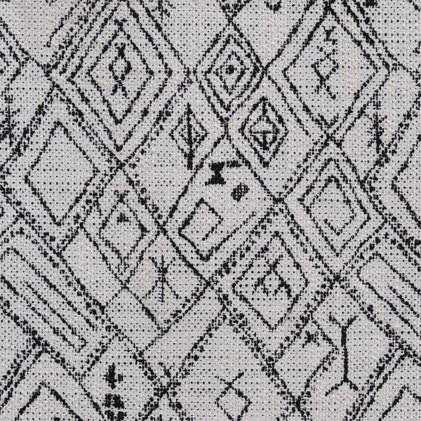 English Elm Wallace & Bay - Black Abstract Ottoman Mid-Century Modern Engineered Wood Accent Bench in Petroglyph Black, Easy Care, 26.8"L B2709P212470