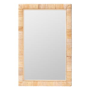 bali & pari Lankston Bohemian Natural Rattan Rectangle Accent Wall Mirror