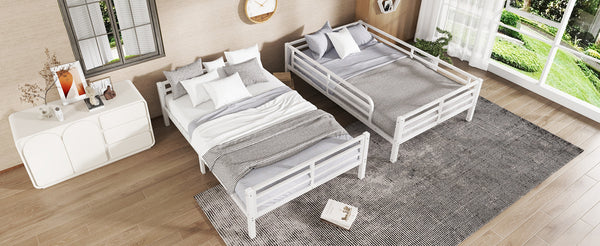 English Elm Metal Full Xl Bunk Bed For Teens & Adults - Space-Saving, Durable Steel Frame, No Box Spring Needed! W1580S00125