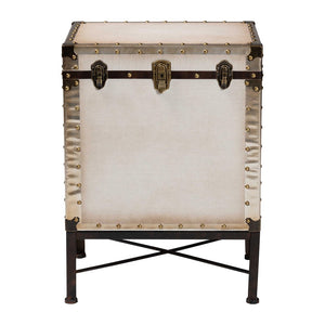 Baxton Studio Baxton Studio Laura Vintage-Industrial Lift-Top Trunk End Table with Ample Storage & Style JY23B237-Open Box Laura White-ET