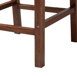 bali & pari Cordoba Bohemian Natural Seagrass and Mahogany Wood 2-Piece Counter Stool Set