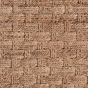 Baxton Studio bali Bali Handwoven Seagrass Coffee Table with Open Shelf - Coastal Boho Style Centerpiece for Living Room Rhinos-Bleached Light Brown-CT