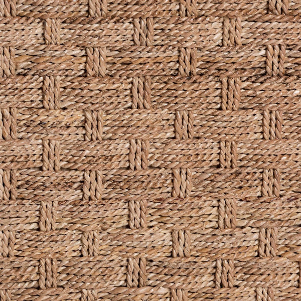 Baxton Studio bali Bali Handwoven Seagrass Coffee Table with Open Shelf - Coastal Boho Style Centerpiece for Living Room Rhinos-Bleached Light Brown-CT