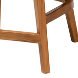 bali & pari Sabit Bohemian Seagrass and Mahogany Wood Counter Stool