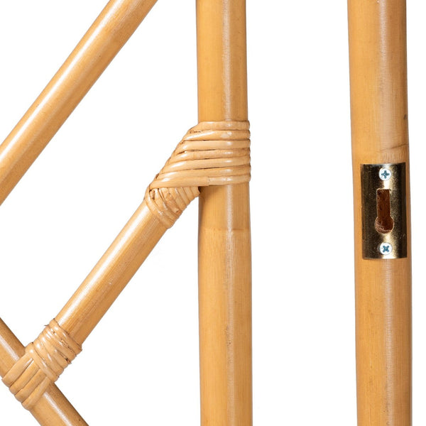 Baxton Studio bali Bohemian Natural Rattan Standalone Headboard - Handcrafted Geometric Design for Stylish Bedrooms Karavo Queen Karavo W162-Natural Rattan-HB-Queen