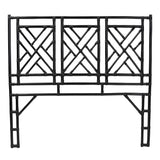 bali & pari Karavo Bohemian Black Natural Rattan King Size Standalone Headboard