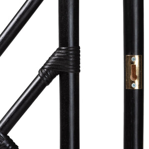 Baxton Studio bali Karavo Bohemian Natural Rattan Standalone Headboard - Handcrafted Artisanal Design for Your Bedroom King Karavo W200-Black Rattan-HB-King