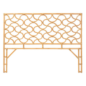 Baxton Studio bali Kalcya Bohemian Natural Rattan King Size Headboard - Handcrafted Elegance for Your Bedroom WS30503-1B W1200-Natural Rattan-HB-King