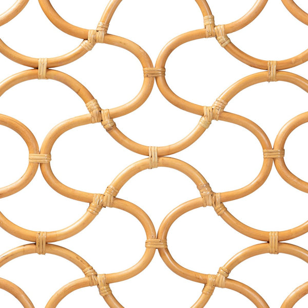 Baxton Studio bali Kalcya Bohemian Natural Rattan King Size Headboard - Handcrafted Elegance for Your Bedroom WS30503-1B W1200-Natural Rattan-HB-King