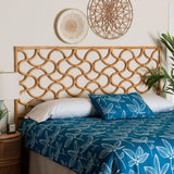 bali & pari Kalcya Bohemian Natural Rattan King Size Standalone Headboard