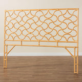 bali & pari Kalcya Bohemian Natural Rattan King Size Standalone Headboard