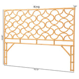 bali & pari Kalcya Bohemian Natural Rattan King Size Standalone Headboard