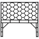 bali & pari Revonda Bohemian Black Rattan Queen Size Standalone Headboard