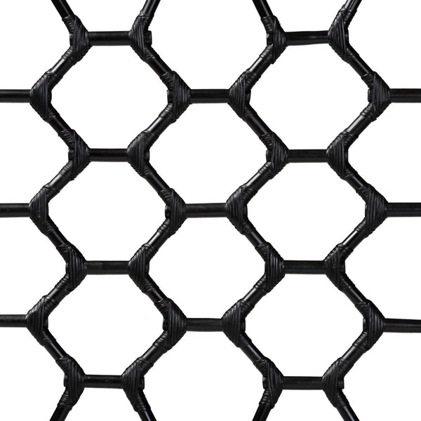 Baxton Studio bali Revonda Bohemian Black Rattan Queen Headboard - Handcrafted, Stylish, and Fully Assembled! WS30503-2B W162-Black Rattan-HB-Queen