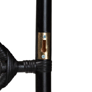 Baxton Studio bali Revonda Bohemian Black Rattan Queen Headboard - Handcrafted, Stylish, and Fully Assembled! WS30503-2B W162-Black Rattan-HB-Queen