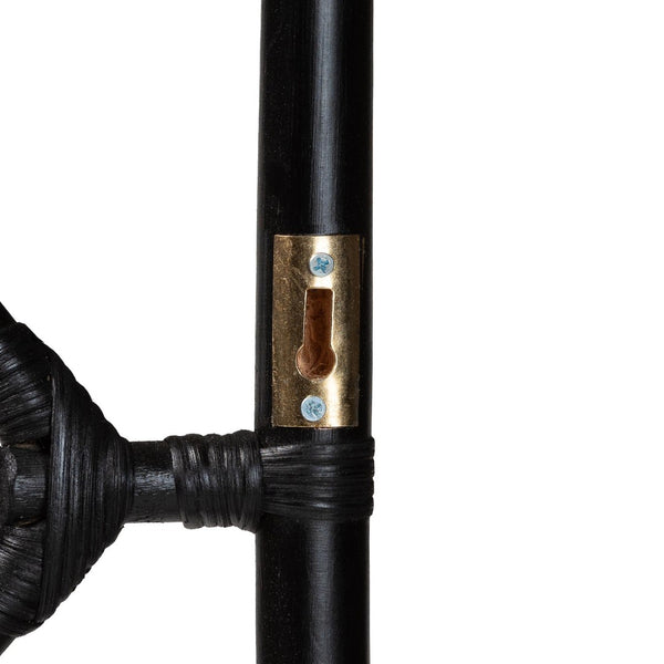 Baxton Studio bali Revonda Bohemian Black Rattan Queen Headboard - Handcrafted, Stylish, and Fully Assembled! WS30503-2B W162-Black Rattan-HB-Queen