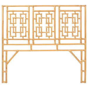 Baxton Studio bali Bali Galvan Bohemian Natural Rattan Headboard - Queen Size, Handcrafted, Coastal Chic Design, Fully Assembled WS30503-3B W162-Natural Rattan-HB-Queen