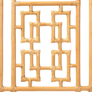 Baxton Studio bali Bali Galvan Bohemian Natural Rattan Headboard - Queen Size, Handcrafted, Coastal Chic Design, Fully Assembled WS30503-3B W162-Natural Rattan-HB-Queen