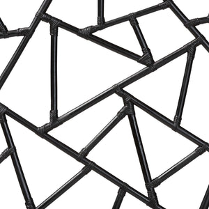 Baxton Studio bali Frydel Black Rattan Queen Standalone Headboard – Handcrafted, Eco-Friendly, Boho Chic Design WS30503-4B W162-Black Rattan-HB-Queen