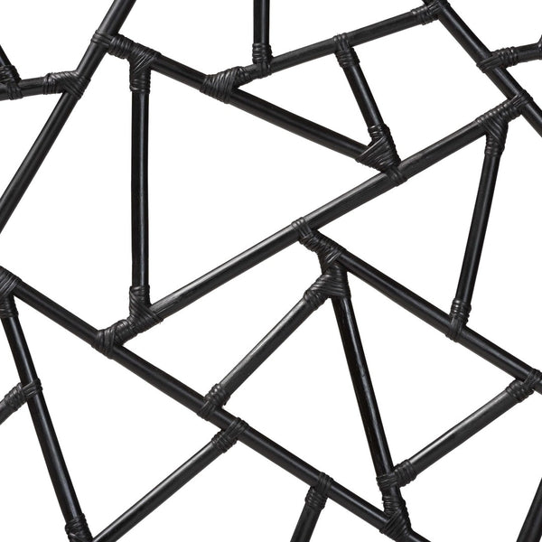 Baxton Studio bali Frydel Black Rattan Queen Standalone Headboard – Handcrafted, Eco-Friendly, Boho Chic Design WS30503-4B W162-Black Rattan-HB-Queen