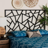 bali & pari Frydel Black Rattan Queen Size Standalone Headboard