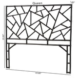 bali & pari Frydel Black Rattan Queen Size Standalone Headboard