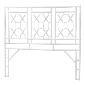 Baxton Studio bali Bohemian White Rattan Standalone Headboard for Queen Beds – Handcrafted Elegance & Style Sampson Queen WS30503-5B W162-White Rattan-HB-Queen