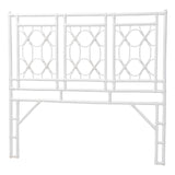 bali & pari Sampson Bohemian White Rattan Queen Size Standalone Headboard