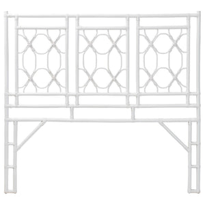Baxton Studio bali Bohemian White Rattan Standalone Headboard for Queen Beds – Handcrafted Elegance & Style Sampson Queen WS30503-5B W162-White Rattan-HB-Queen
