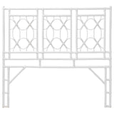 bali & pari Sampson Bohemian White Rattan Queen Size Standalone Headboard