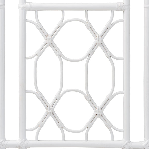 Baxton Studio bali Bohemian White Rattan Standalone Headboard for Queen Beds – Handcrafted Elegance & Style Sampson Queen WS30503-5B W162-White Rattan-HB-Queen