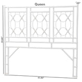 bali & pari Sampson Bohemian White Rattan Queen Size Standalone Headboard