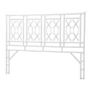 Baxton Studio bali Bohemian White Rattan Standalone Headboard for Queen Beds – Handcrafted Elegance & Style Sampson King WS30503-5B W200-White Rattan-HB-King
