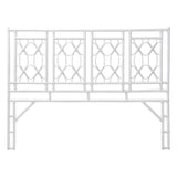 bali & pari Sampson Bohemian White Rattan King Size Standalone Headboard