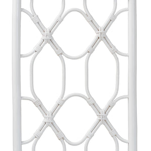 Baxton Studio bali Bohemian White Rattan Standalone Headboard for Queen Beds – Handcrafted Elegance & Style Sampson King WS30503-5B W200-White Rattan-HB-King