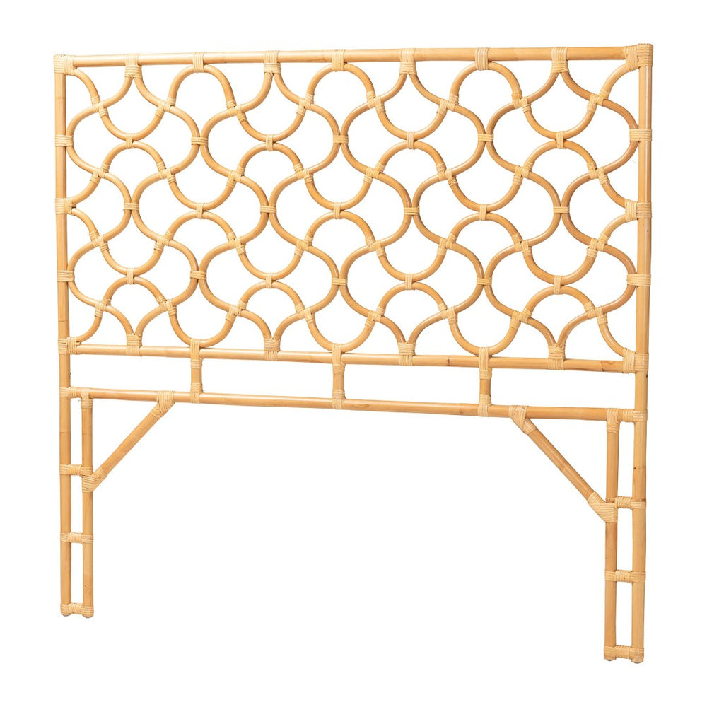 Baxton Studio bali Kalcya Queen Size Rattan Headboard - Handcrafted Bohemian Style for Modern & Eclectic Interiors WS30503-1B W162-Natural Rattan-HB-Queen