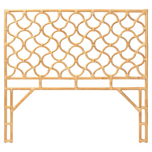 Baxton Studio bali Kalcya Queen Size Rattan Headboard - Handcrafted Bohemian Style for Modern & Eclectic Interiors WS30503-1B W162-Natural Rattan-HB-Queen