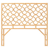 bali & pari Kalcya Bohemian Natural Rattan Queen Size Standalone Headboard