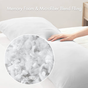 English Elm 1- Piece Full Body Cooling Pillow with Nylon Spandex Cover for Side Sleepers White B035P482973
