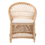 bali & pari Casilda Bohemian Natural Braided Rattan Arm Chair