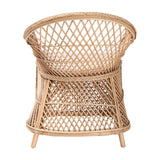 bali & pari Casilda Bohemian Natural Braided Rattan Arm Chair