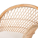 bali & pari Casilda Bohemian Natural Braided Rattan Arm Chair