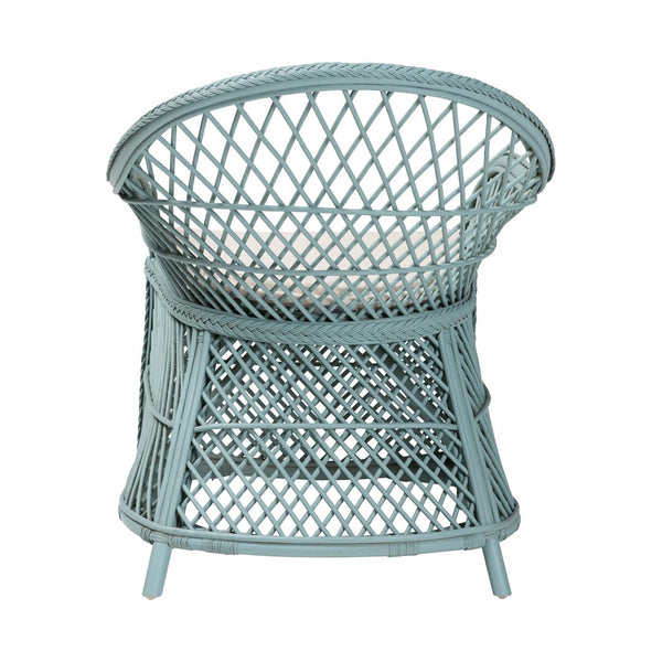 Baxton Studio bali Casilda Bohemian Light Blue Rattan Arm Chair - Handcrafted Comfort & Rustic Charm for Any Space RCN 012-Light Blue Rattan-AC