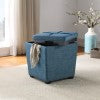 OSP Home Furnishings Rockford Storage Ottoman Blue