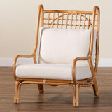 bali & pari Helina Bohemian Light Honey Rattan Accent Chair