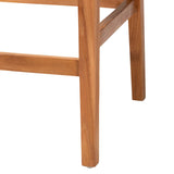 bali & pari Prita Bohemian Paper Loom and Natural Mahogany Wood Bar Stool