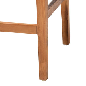 Baxton Studio bali Prita Bohemian Counter Stool Set - Handcrafted Mahogany with Geometric Paper Loom Design Natural Counter CC-02-Wood/Brown-CS