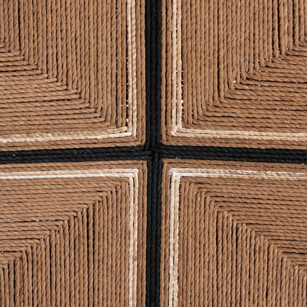 Baxton Studio bali Prita Bohemian Counter Stool Set - Handcrafted Mahogany with Geometric Paper Loom Design Natural Counter CC-02-Wood/Brown-CS